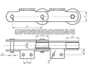 SFL型帶附板輸送鏈條