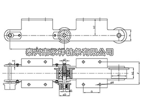 FLF型帶附板輸送鏈條